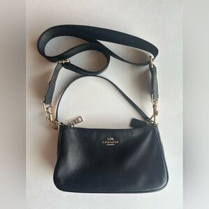 Black with gold hardware coach crossbody